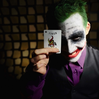 dark crazy joke magician eric borner portrait